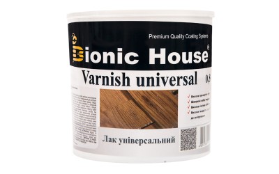«Універсальний» лак для деревини Bionic-House 0,8л Безбарвний Матовий