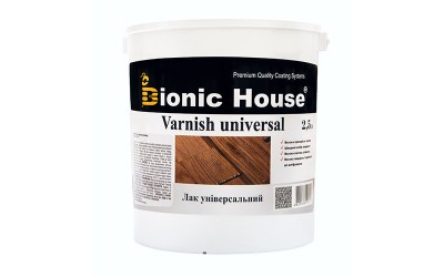 «Універсальний» лак для деревини Bionic-House 2,5л Безбарвний Глянцевий