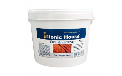 «Універсальний» лак для деревини Bionic-House 10л Безбарвний Напівматовий