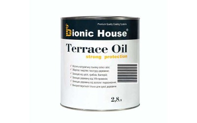 «Terrace Strong Oil» Олія для терас Bionic-House 2,8л Серый