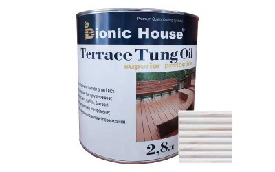 «Terrace Tung Oil» Терасна тунгова олія Bionic-House 2,8л Білий
