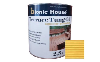 «Terrace Tung Oil» Терасна тунгова олія Bionic-House 2,8л Світлий дуб
