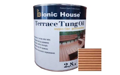 «Terrace Tung Oil» Терасна тунгова олія Bionic-House 2,8л Клен