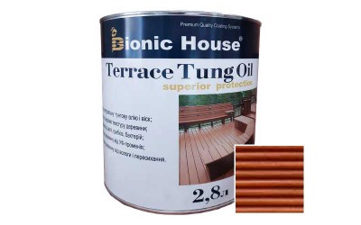 «Terrace Tung Oil» Терасна тунгова олія Bionic-House 2,8л Тік