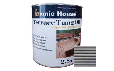 «Terrace Tung Oil» Терасна тунгова олія Bionic-House 2,8л Серый
