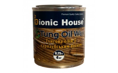 Тунгова олія з карнаубським воском Tung Oil Bionic-House 0,25л Безбарвний