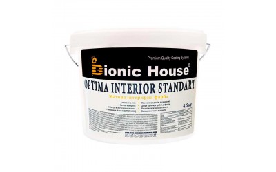 Optima Interior Standard - Акрилова фарба для стін та стель Bionic-House 4,2кг Білий
