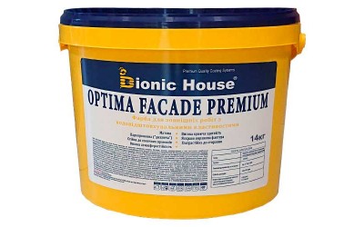 Optima Facade Premium - Фасадна фарба гідрофобна 14кг Білий