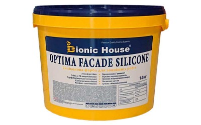 Optima Facade Silicone - Паропроникна, брудовідштовхуюча, фасадна фарба 14кг Білий