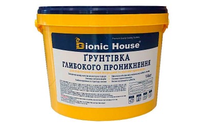Ґрунт універсальний для мінеральних поверхонь глибокого проникнення. Bionic-House 14кг