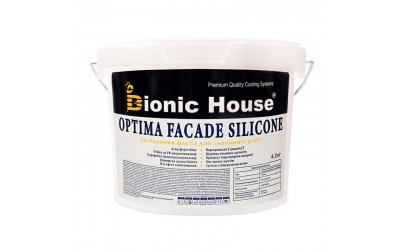 Optima Facade Silicone - Паропроникна, брудовідштовхуюча, фасадна фарба 4,2кг Білий