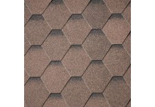 Бітумна черепиця Superglass Hex (27) Dual Brown ultra