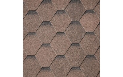 Бітумна черепиця Superglass Hex (27) Dual Brown ultra