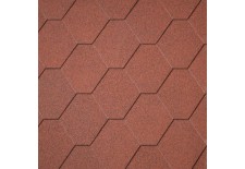 Бітумна черепиця Superglass Hex (10) Tile Red