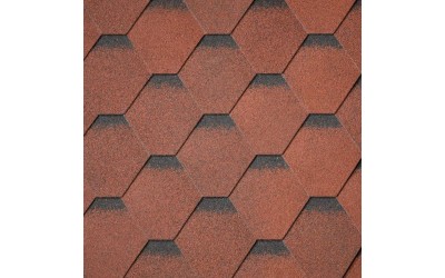 Бітумна черепиця Superglass Hex (20) Tile Red ultra